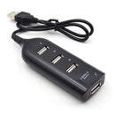 4 Port USB 2.0 Hub w/ 1.6-Foot Cable for PC Flash Drive Mobile HDD (Black)