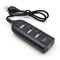 4 Port USB 2.0 Hub w/ 1.6-Foot Cable for PC Flash Drive Mobile HDD (Black)