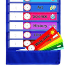 Bag Daily Oxford Cloth Preschool Kids Calendar Education Schedule Pocket Chart
