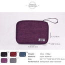 Travel Watch Band Storage Bag Earphone Data Cable Strap Organizers (Purple)