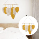 Leaves Boho Living Room Feather Wall Art Hand-woven Tapestry Wall Hanging