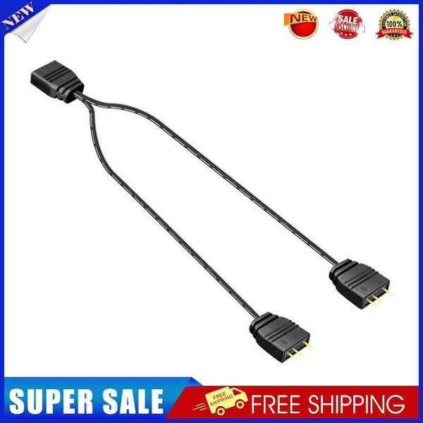 COOLMOON 5V 3Pin HUB Splitter Cable Extension Cord for Mainboard (1 to 2)