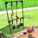 Desktop Shelf Lamp Pole - Pack of 2 Desk Storage Hanger Shelf with Light Stand