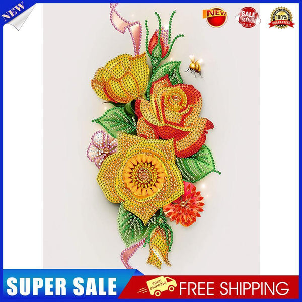 5D DIY Flower Special Shape Diamond Painting Rhinestone Home Decoration