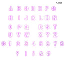 40pcs/set Alphabet Letter Number Fondant Cake Mold Biscuit Baking Mould