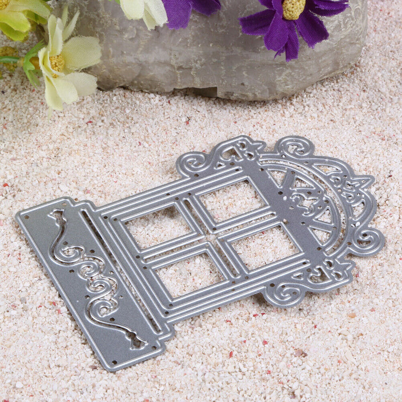 1pcs Stencil Retro Windows Carbon Steel Cut Dies Stencils for DIY Scrap