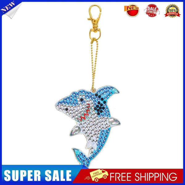 Animal 5D Diamond Painting Keychain Acrylic Keyring Slap Luminous DIY Bag D