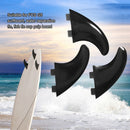 3pcs Surfboard Fin for FCS G5 Longboard Water Wave Fin Paddle Board (Black)