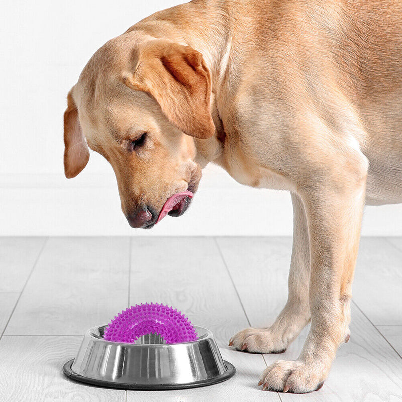 Pet Dog Chew Bite Toys Circle Ring Squeeze Tooth Cleaning Sound Funny Puppy T