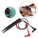 Multimeter SMD Inductance Test Clip Meter Probe Cable Tweezers for Multimeter