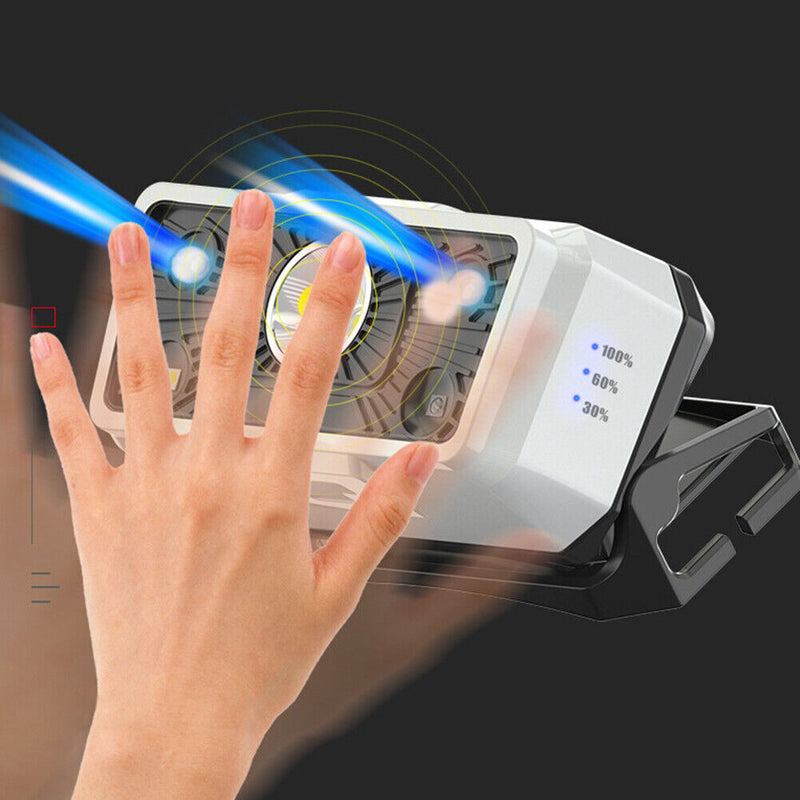 #A Wave Induction XPE LED Headlamp Outdoor Safety Headlight for Camping Fishing