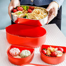 Double Layer Bento Lunch Box Cartoon Food Storage Container Leakproof for Picnic