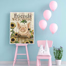 Frameless Sunflower Pig Oil Paint By Numbers Kit DIY Handmade Drawing On Canvas