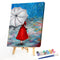Woman with Umbrella Acrylic Oil Paint By Numbers Canvas Drawing DIY Hand Painted