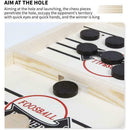 Fun Family Fast Sling Puck Game Wooden Board Table Game Toys Hockey Party M7Y4