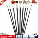 9pcs Nylon Hair Watercolor Oil Acrylic Painting Brushes Pens DIY Art Tools