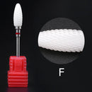 Nail Art Drill Bit Ceramic Milling Cutter for Pedicure Manicure (1 F Red) Newly