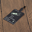 Black Qi Wireless Charger Pad Charging Receiver +  USB Cable