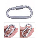 1pcs Travel D-Shaped Aluminum Alloy Carabiner Screw Lock Hook Clip Sch