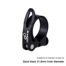 Bike Seat Tube Clip Quick Release MTB Bicycle Seatpost Clamp (Black 31.8mm)
