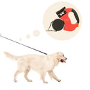 Dog Leash Dual Double Auto Retractable Tractor Rope Light Chain (Red) Newly
