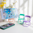 Mini Mobile Tablet Holder Creative Folding Chair Table Desktop Cell Phone Stand