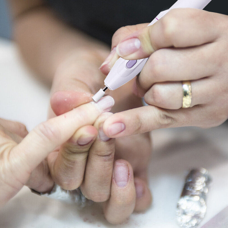 Pro Electric Nail Drill Machine Set Mini Nail Polisher with 5pcs Grinding Head