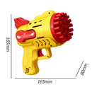 Bubble Guns Toys 29 Holes Electric Bubble Machine for Kids Play (Yellow)
