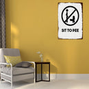 Metal Signs SIT TO PEE Iron Painting Metal Plaque Poster Waterproof 20x30cm