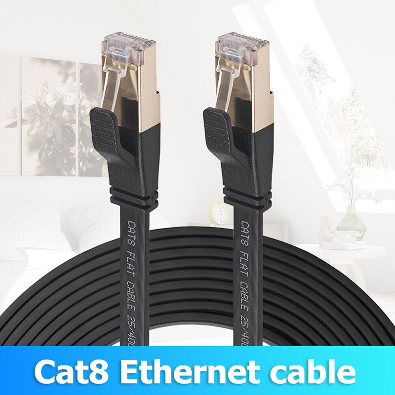 40Gbps Cat8 Ethernet Cable SFTP RJ45 LAN Patch Cord for Router Modem (7.6m)