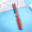 Folding Hair Comb Anti Static Plastic Foldable Beard Pocket Brush (Red) Newly