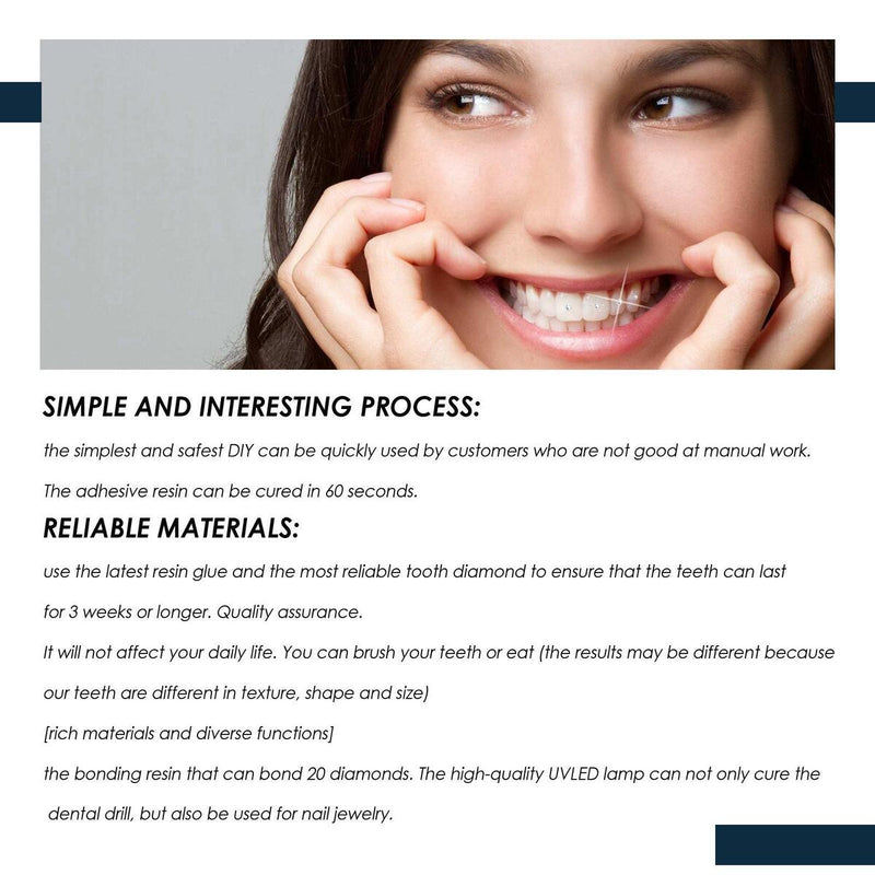 Kids Hygiene Kit Tooth Gem Set White Tooth Teeth Cleaning in Water Black`