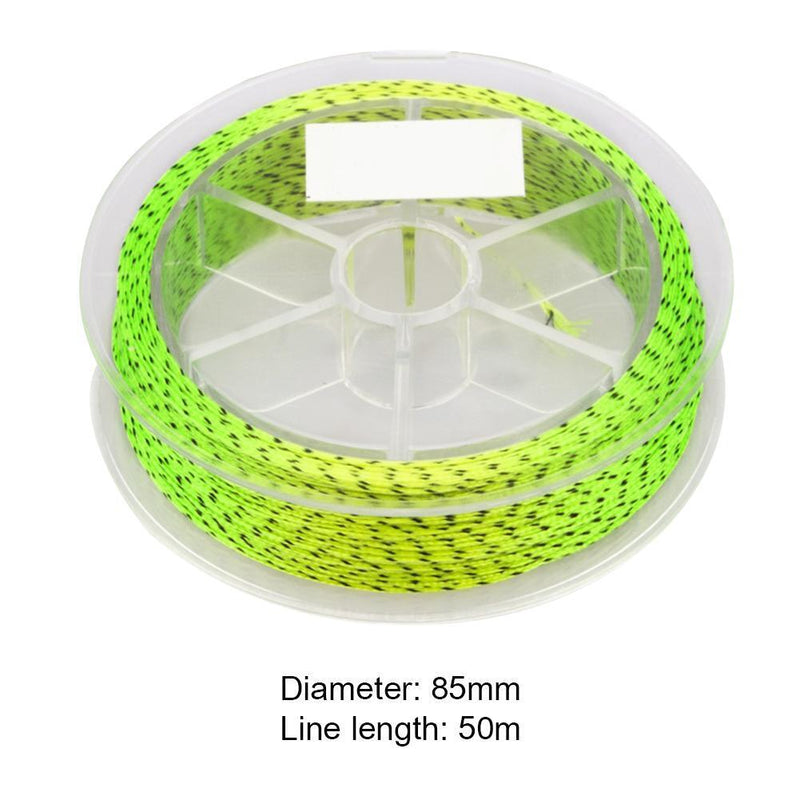 50m 20LB Fly Fishing Backing Line 8 Strands Wire Tackle (Yellow Black)