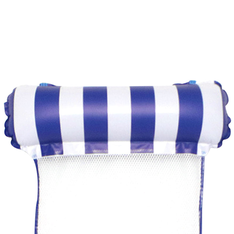 Swimming Pool Float Hammock Multi-Purpose Inflatable Lounge Bed (Dark Blue)