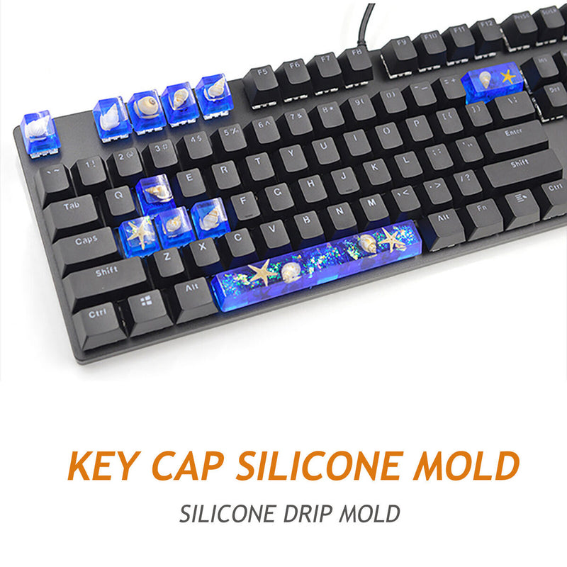 Keycaps Mold Set - Handmade Crystal Key Caps Molds Making Tools with Key Puller