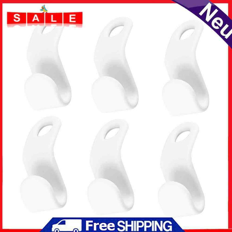 6pcs Multifunctional Coat Hooks Plastic Closet Storage Holder Rack Portable Ward