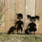 Evil Children Metal Silhouette Lawn Outdoor Plug-in Garden Sign Statue Decor