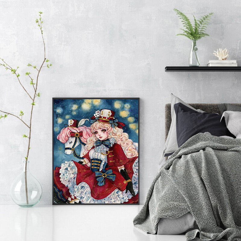 Magic Girl Oil Paint By Numbers Kits DIY Handpainted on Canvas Wall Arts