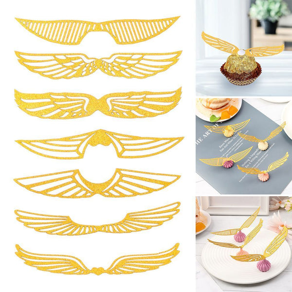 Wings Cake Decor Chocolate Decoration Hollowed Wings Toppers Dessert Toppers
