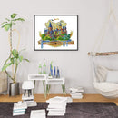 Partial Cross Stitch DIY Eco-cotton Castle Handiwork Counted Wall Artwork K