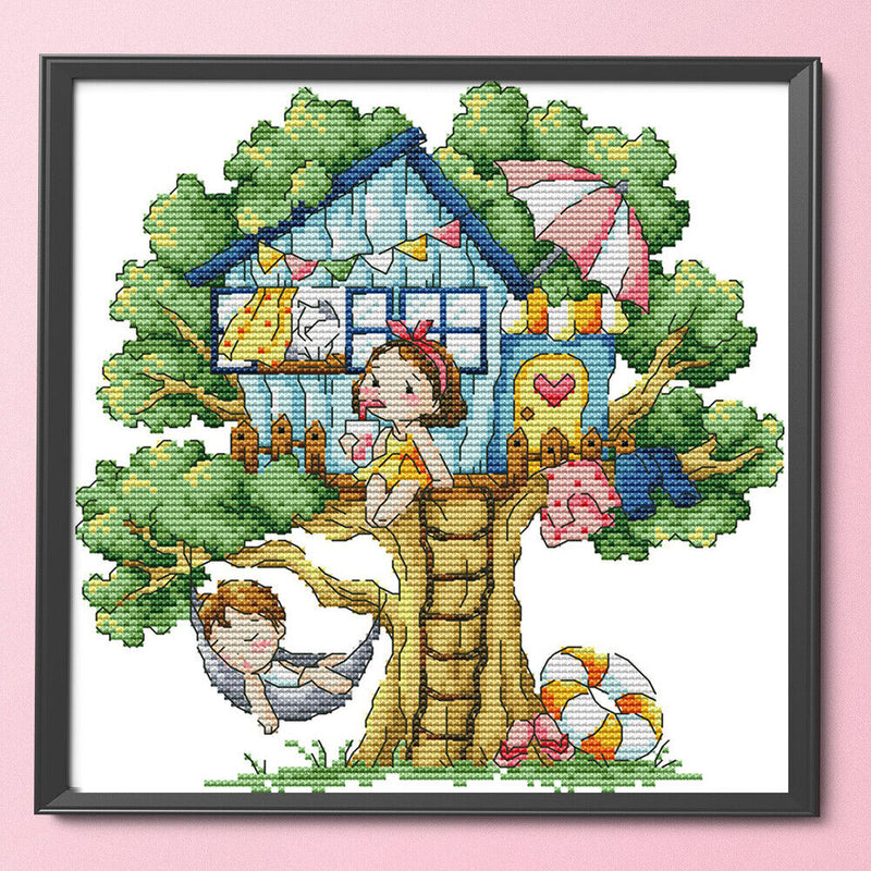 2 Strands 27x27cm Partial Embroidery Cross Stitch Stamped Art Craft Home Decor