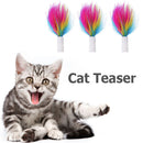 Auto Stick Feathers Replacement Head Interactive Electric Cat Toys (3pcs)