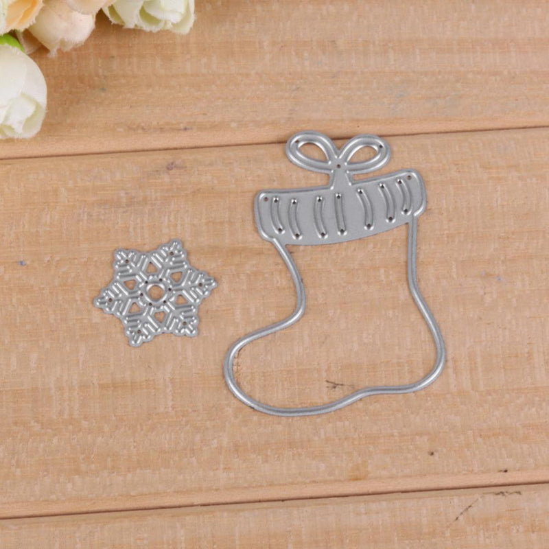 2pcs Snowflake Christmas Boat Cutting Dies Stencils Scrapbook Photo Al