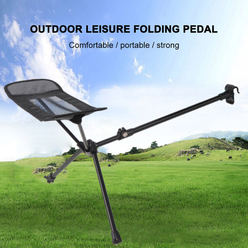 Outdoor Fishing Beach Footrest Portable Aluminum Leg Stool Folding Chair Newly