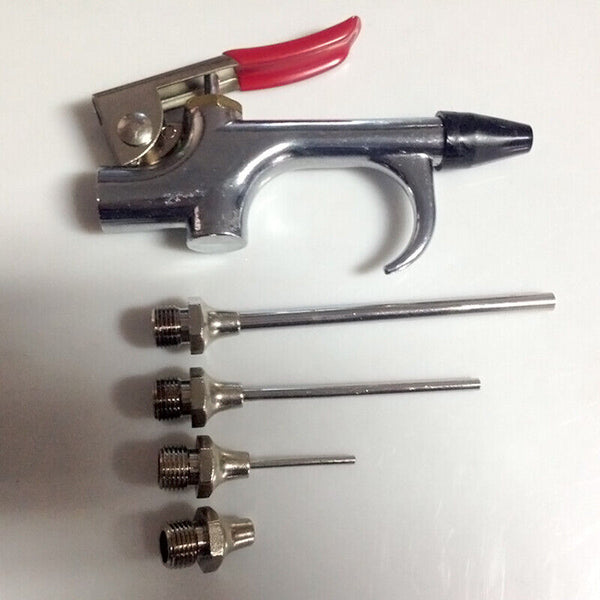 5 pcs Air Compressor Blow Gun Tool Kit 5 Nozzles Needle S7P5 Blower Spray V5O4