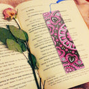DIY Mandala Special Shaped Diamond Painting Leather Bookmark with Tassel Craf