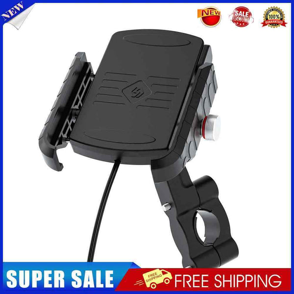 Waterproof Mobile Phone Holder Stand 15W Motorcycle Handlebar QC3.0 USB Charger