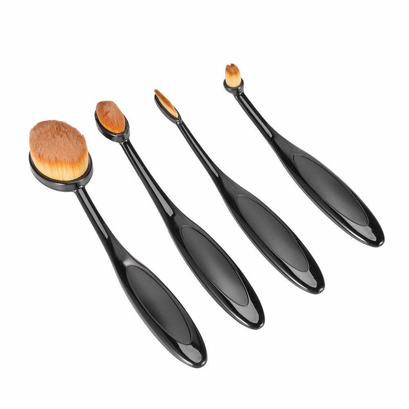 5PCS Beauty Toothbrush Shaped Foundation Energy Makeup Nylon Puff Brushes W