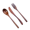 Cutter Portable Spoon Fork Wooden Cutlery Bamboo Flatware Reusable With Bags