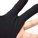 3-Finger Open Lycra Snooker Billiard Gloves Left/Right Universal (Black)